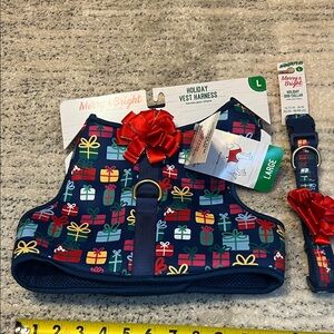 Bundle Dog Harness and collar Large Holiday Birthday pattern